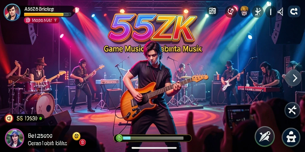 Tampilan gameplay 555ZK yang penuh semangat dan menyenangkan.