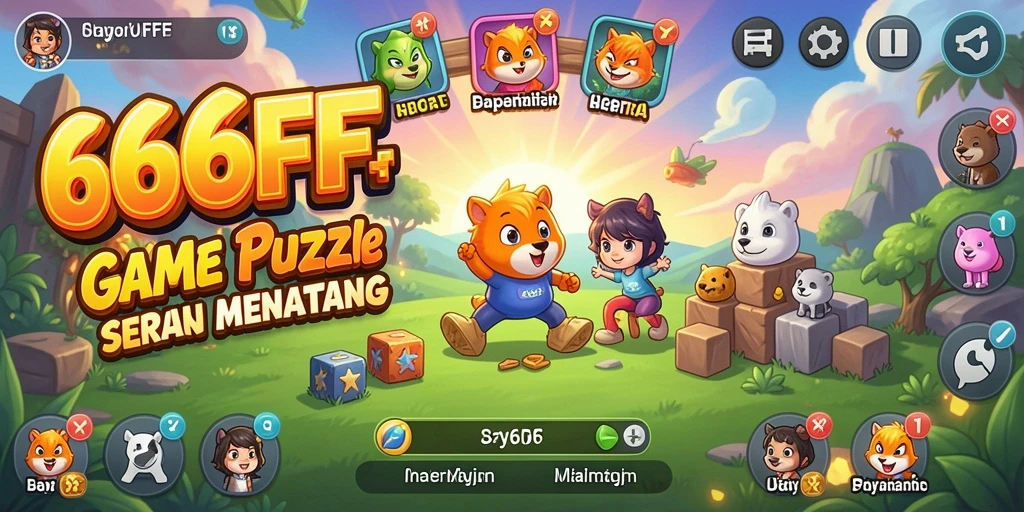 Gameplay Puzzle 666FF yang penuh tantangan dan keseruan.