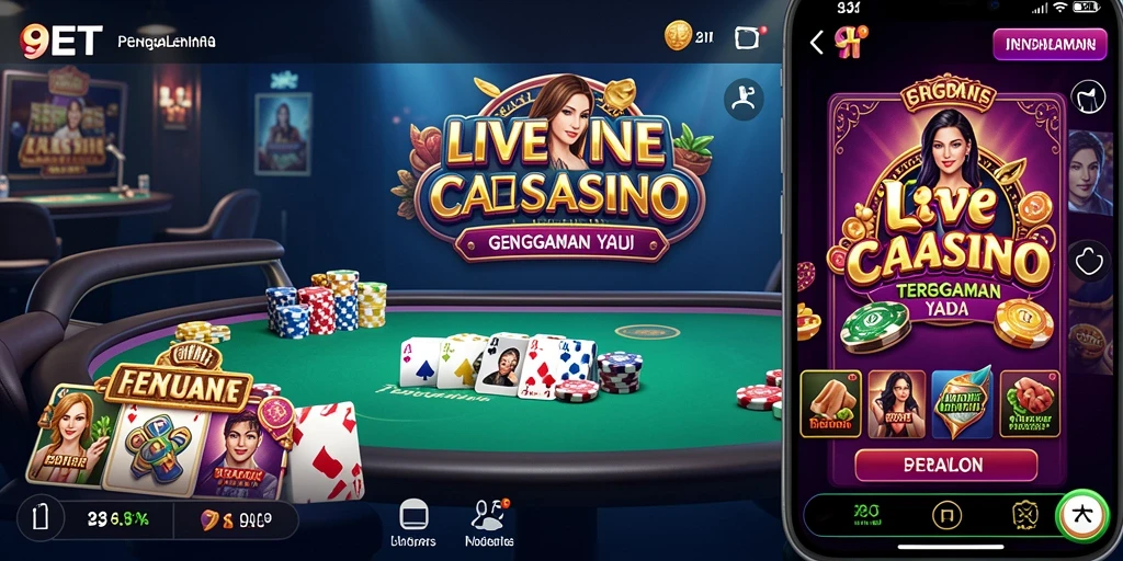 Tampilan gameplay Live Casino yang mendebarkan dan interaktif.