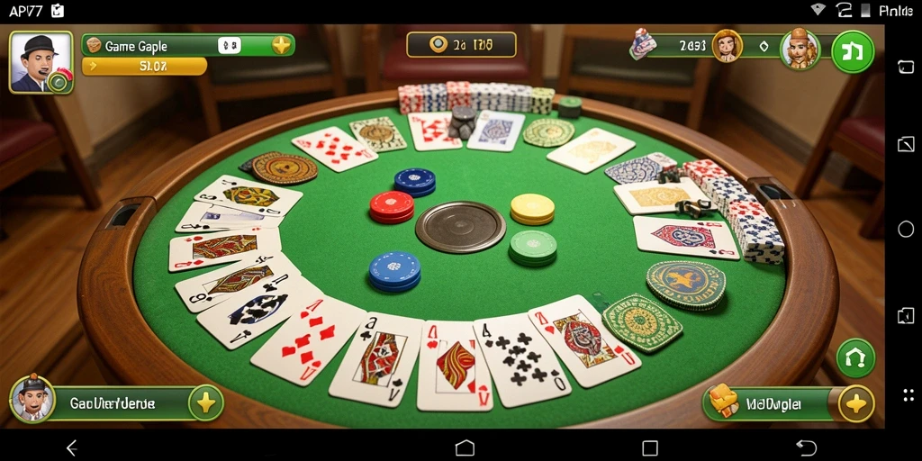Tampilan gameplay seru dari API77 saat bermain Gaple.