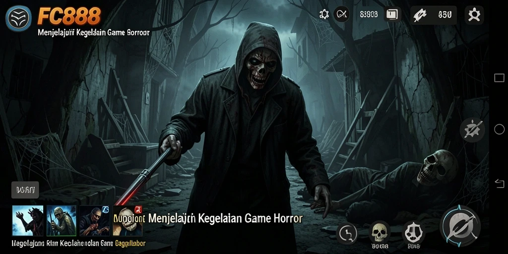 Tampilan gameplay menegangkan dari FC888 yang mengajak pemain menjelajahi kegelapan.