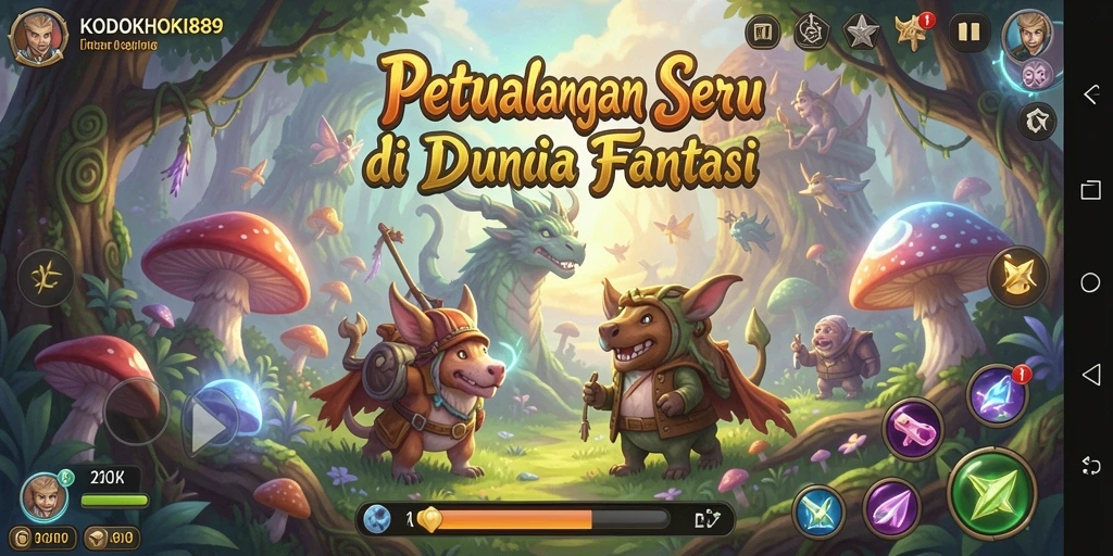 Gameplay KODOKHOKI889 yang penuh aksi dan petualangan.