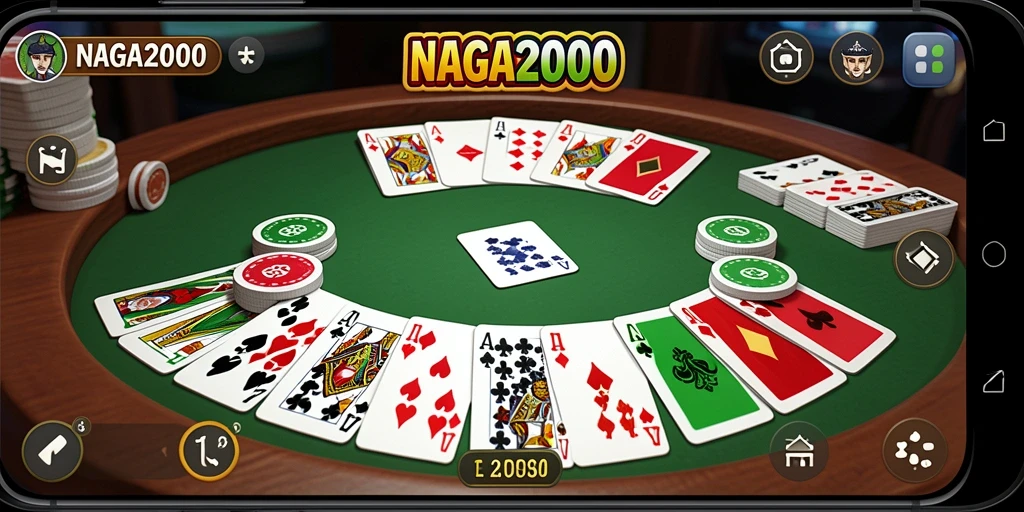 Tampilan gameplay seru NAGA2000 dengan fitur Gaple.