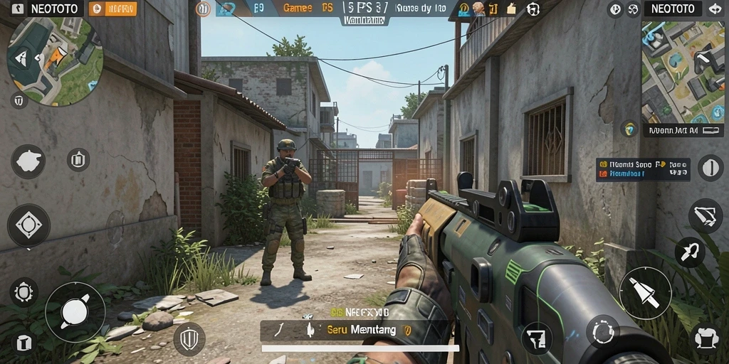 Tampilan gameplay NEOTOTO yang sangat mendebarkan dan penuh aksi.