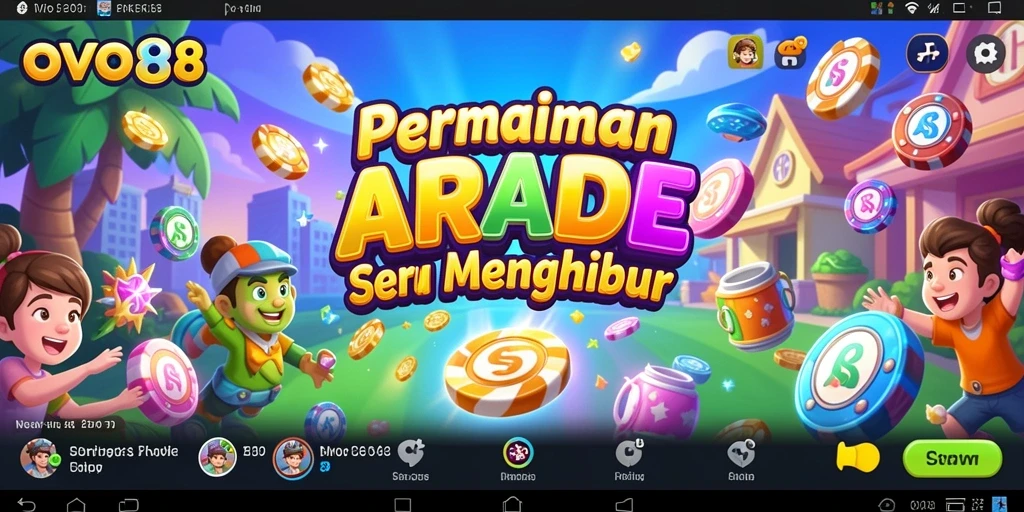 Tangkapan layar OVO88 menunjukkan aksi seru dalam permainan Arcade.