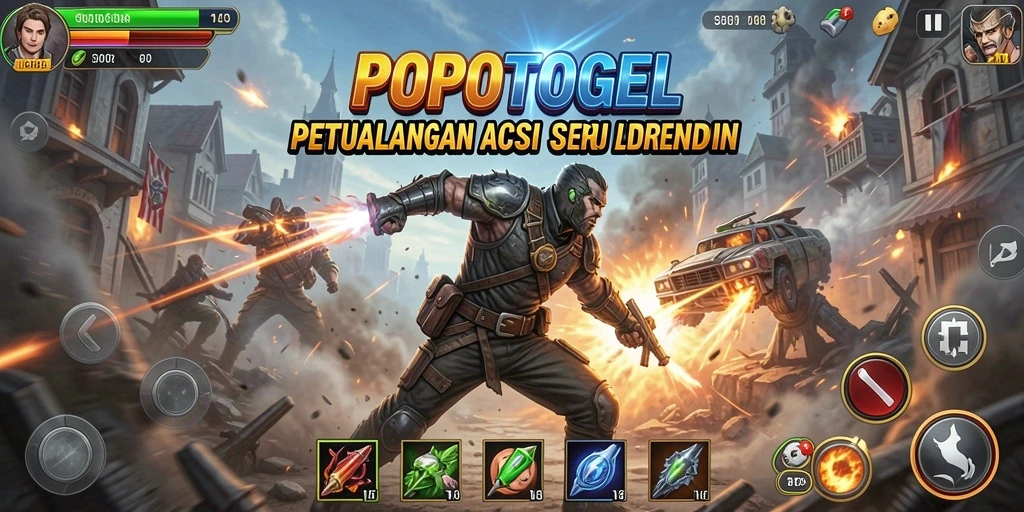 Tampilan gameplay penuh aksi dari POPOTOGEL yang mendebarkan.