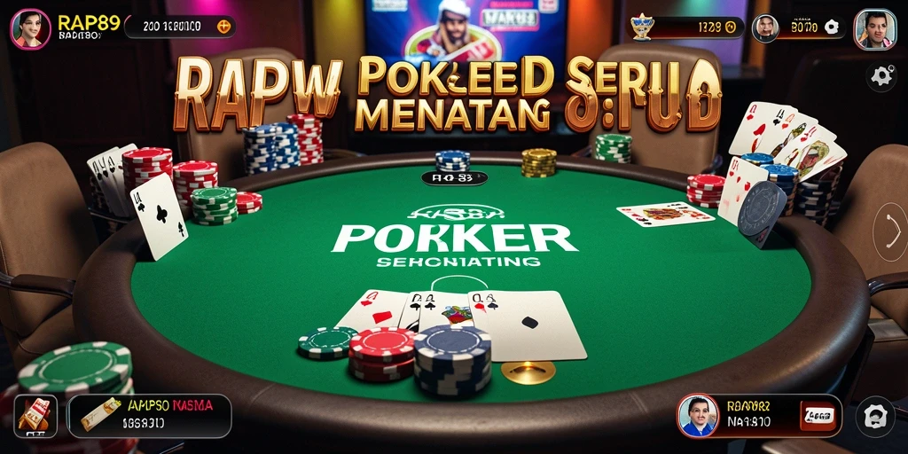 Tampilan gameplay Poker yang seru dan interaktif.