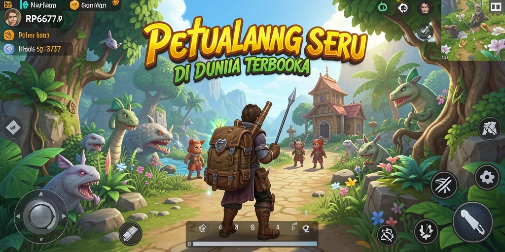 Tampilan gameplay <strong>RP6677</strong> yang menakjubkan di dunia terbuka.
