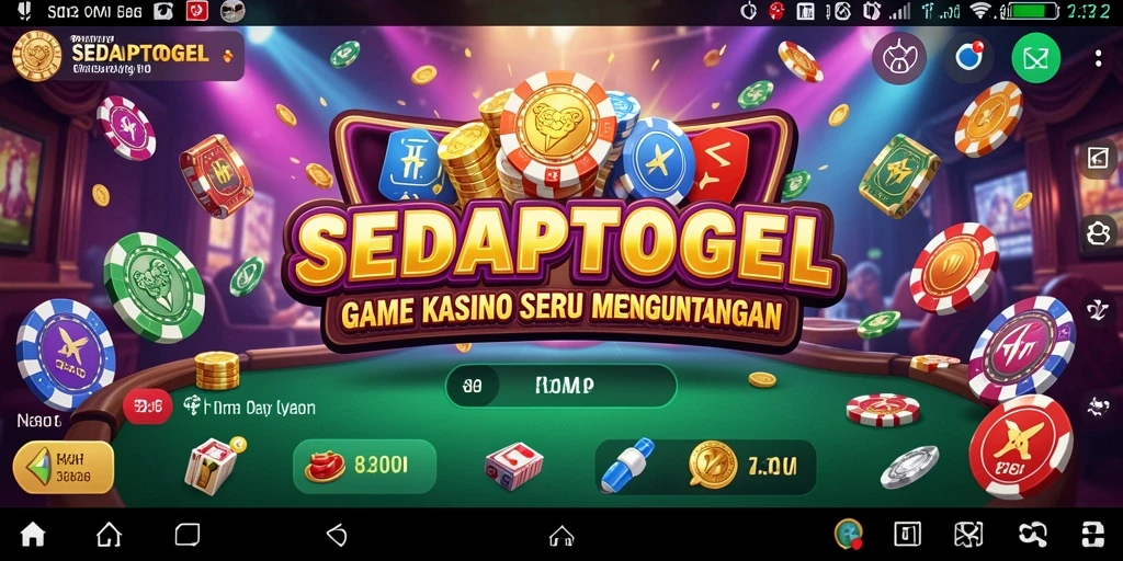Tampilan gameplay menegangkan dari SEDAPTOGEL dengan berbagai permainan kasino.