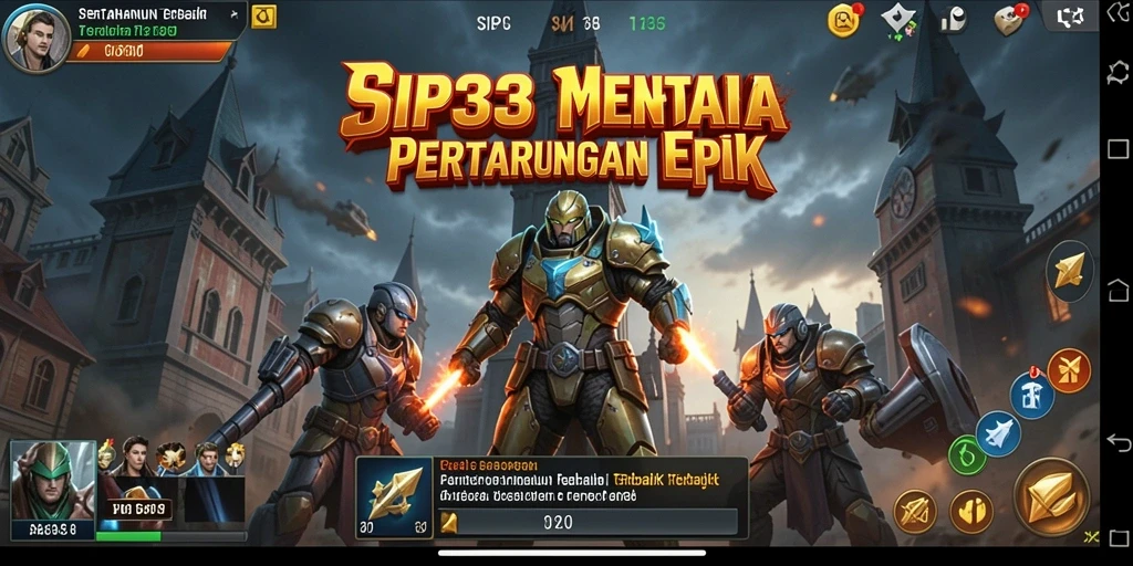 Tampilan gameplay SIP33 yang intens dan strategis dalam Tower Defense.