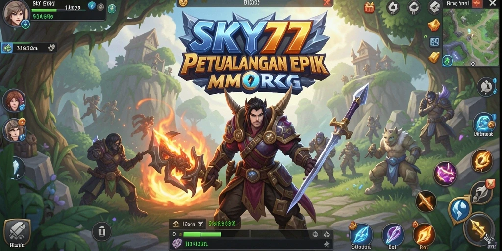 Screenshot menunjukkan pertarungan seru dalam permainan MMORPG.
