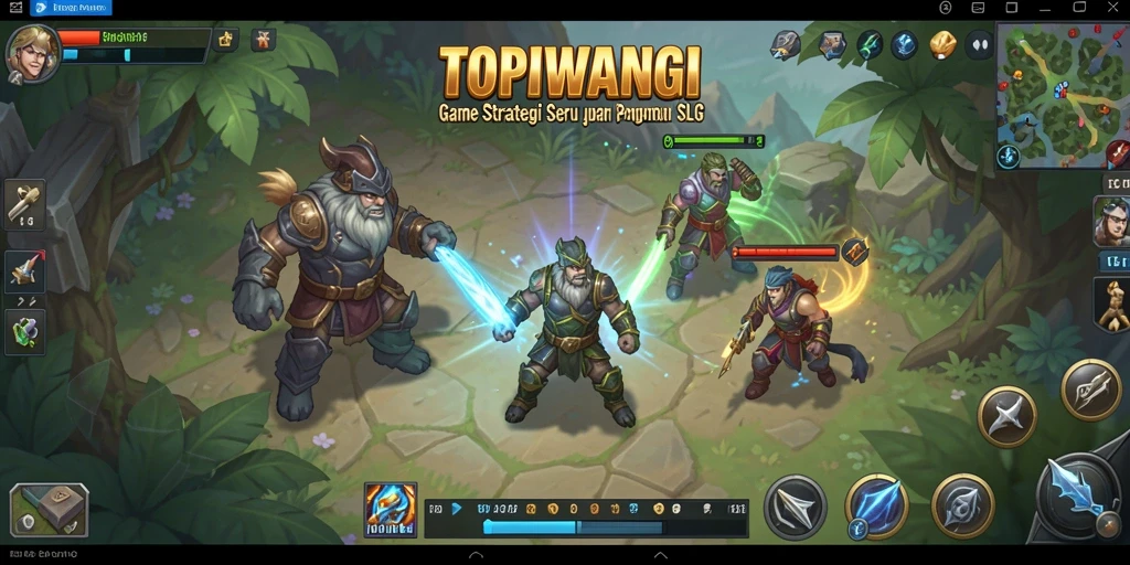 Screenshot gameplay TOPIWANGI menunjukkan aksi strategi yang mendebarkan.