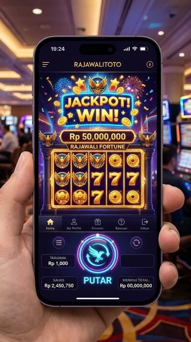 Halaman unduh aplikasi rajawalitoto yang menampilkan versi terbaru dan ukuran setiap APK.